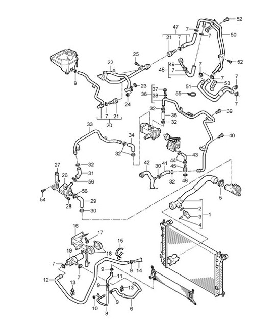 Diagram 105-042 Porsche 991 (911) MK1 2012-2016 Motore
