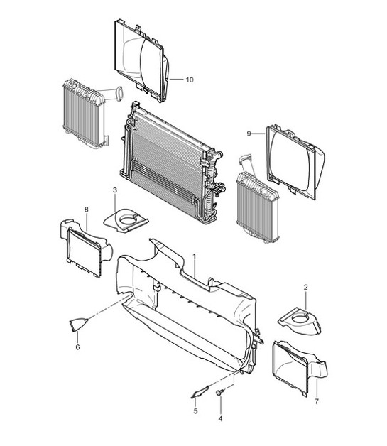 Diagram 105-050 Porsche Boxster 986/987/981 (1997-2016) Engine