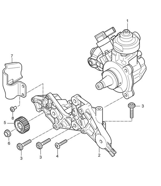 Diagram 107-009 Porsche 356 (1950-1965) Engine