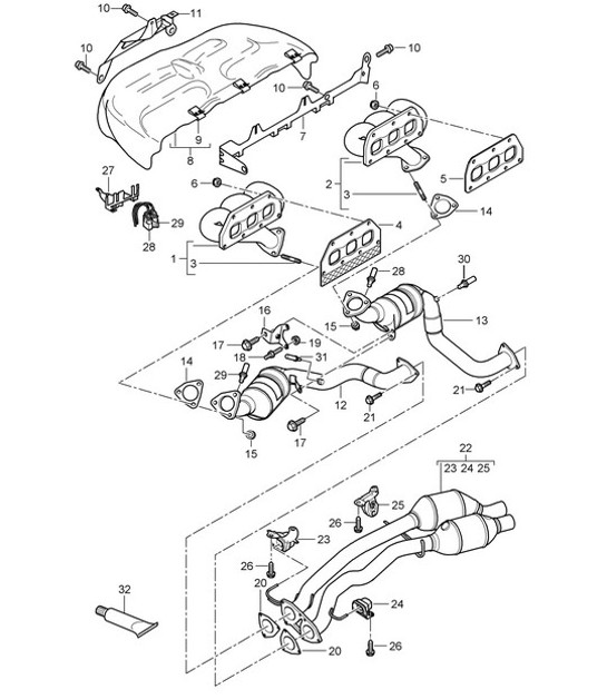 Diagram 202-010 Porsche Cayenne 9YA 2018-2023 