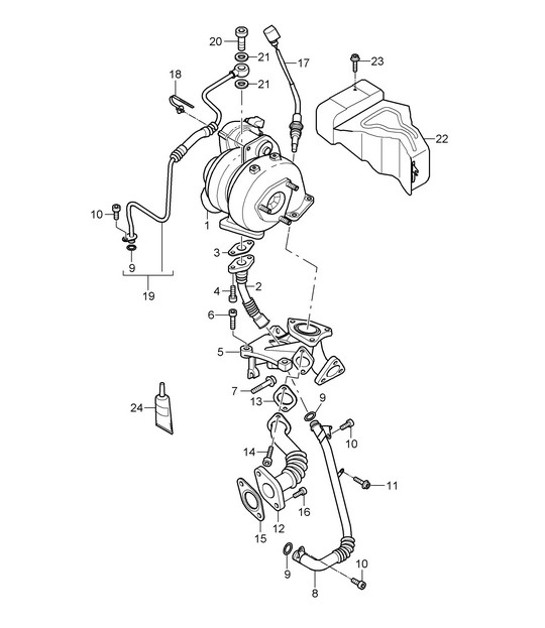 Diagram 202-040 Porsche 914 (1970-1976) Fuel System, Exhaust System