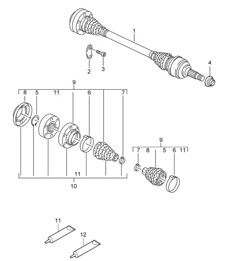 Albero motore Cayenne 9PA1 (957) 2007-10