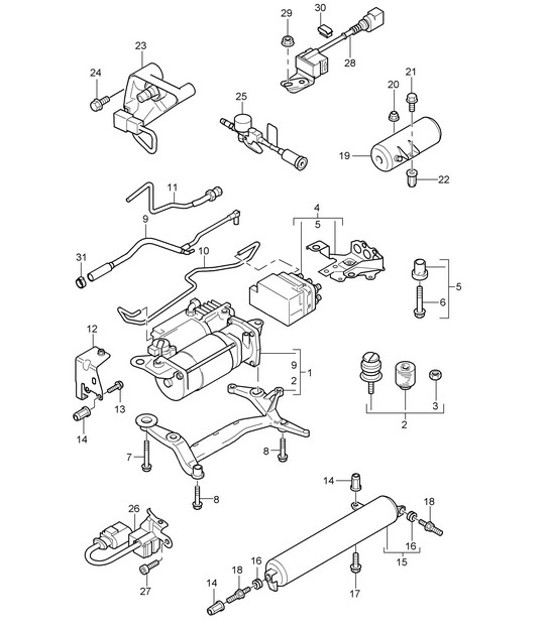 Diagram 606-000 Porsche 997 (911) MK2 2009-2012 Ruote, freni