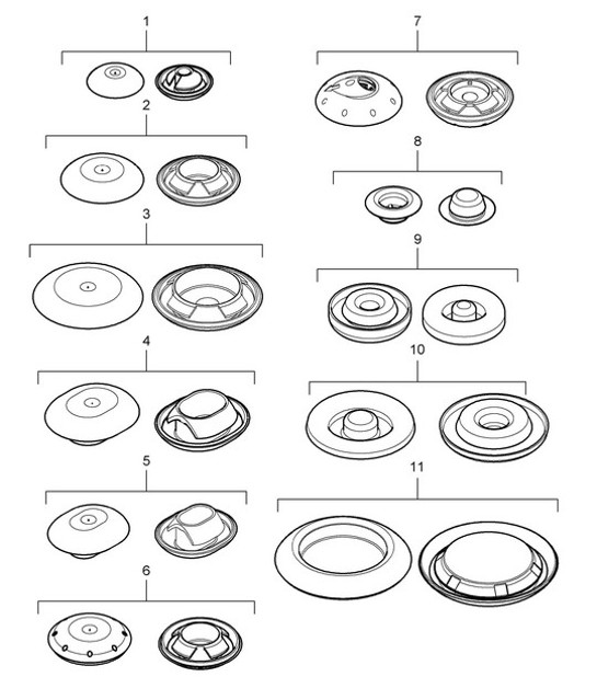 Diagram 801-002 Porsche 955 Cayenne 3.2L V6 2003-06 Body