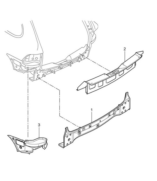 Diagram 801-030 Porsche 968 CS 3.0L 1993-95 Body