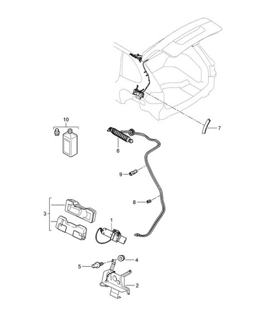 Diagram 803-007 Porsche Cayman 987C / 981C (2005-2016) Body