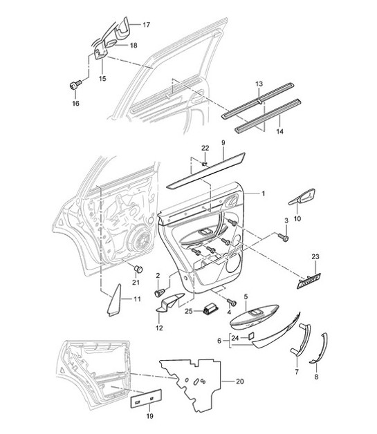 Diagram 807-015 Porsche 968 CS 3.0L 1993-95 Body