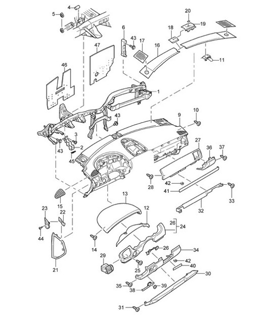 Diagram 809-000 Porsche Cayenne 9PA1 (957) 2007-2010 Body