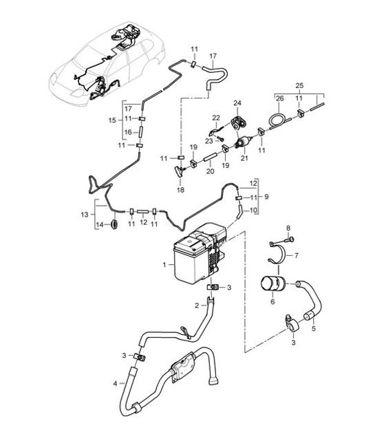 Diagram 813-080 Porsche 924 2.0L 1976-79 Body