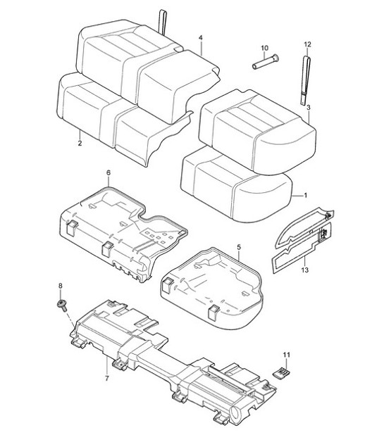 Diagram 817-042 Porsche 924 2.0L 1976-79 Body