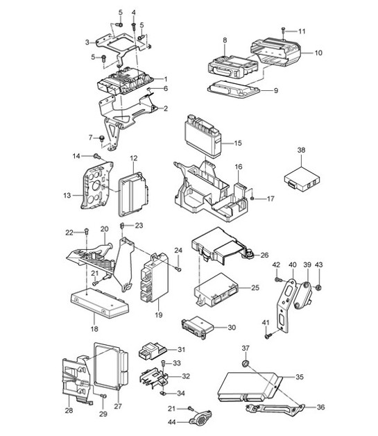 Diagram 901-003 Porsche 911 1978-1989 3.3L Turbo (930) Electrical equipment