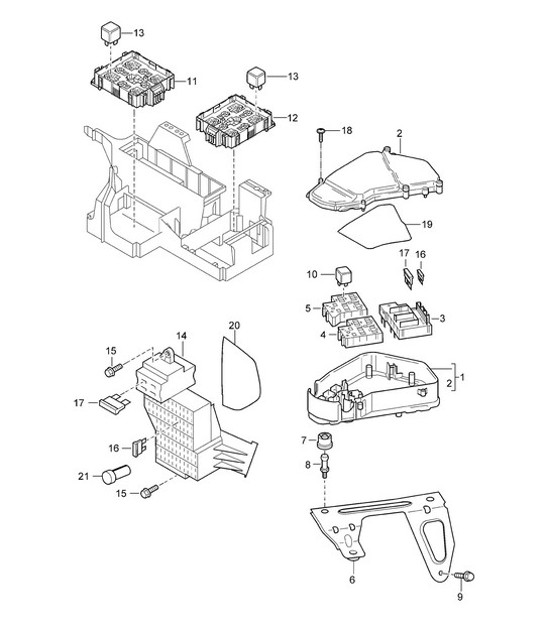 Diagram 902-000 Porsche Macan (95B) MK1 (2014-2018) Electrical equipment
