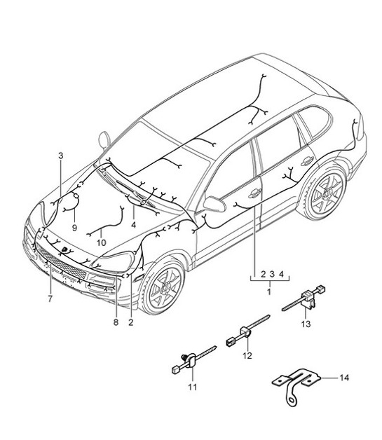 Diagram 902-010 Porsche 997 MKII Carrera C2 3.6L 2009-12 Electrical equipment