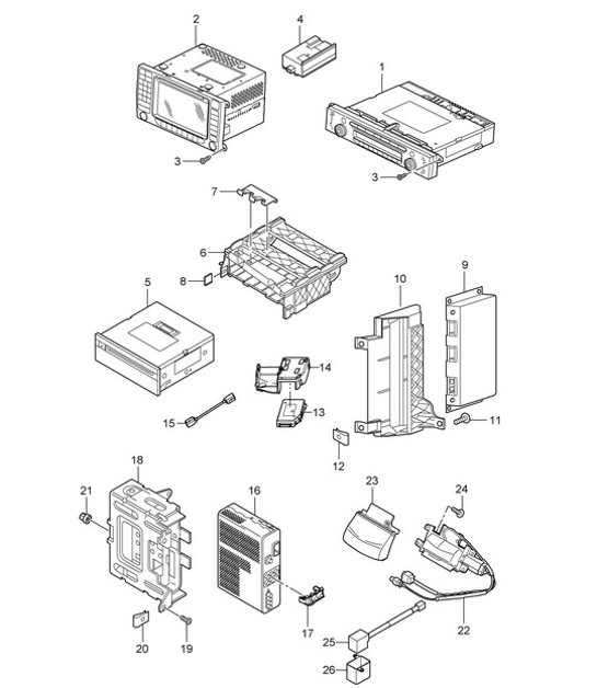 Diagram 911-000 Porsche 993 (911) C2 1994-97 Electrical equipment