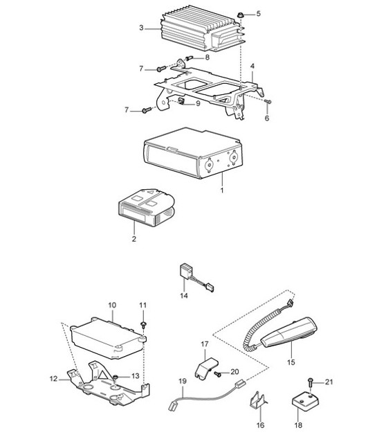 Diagram 911-010 Porsche 993 (911) C4S 1994-97 Electrical equipment