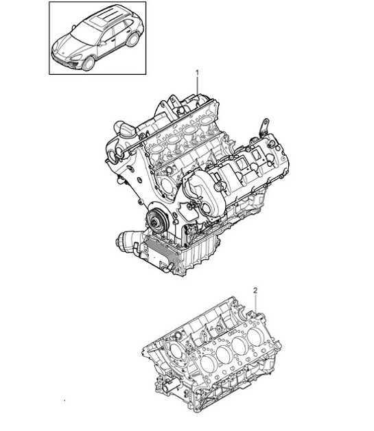 Diagram 101-002 Porsche 997 MK1 Carrera 4 3.6L 2005-08 Engine