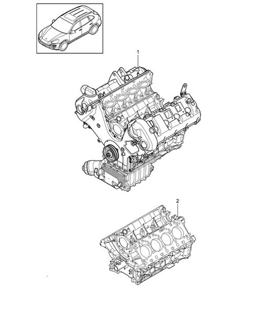 Diagram 101-007 Porsche 997 MK1 Carrera 4 3.6L 2005-08 Engine