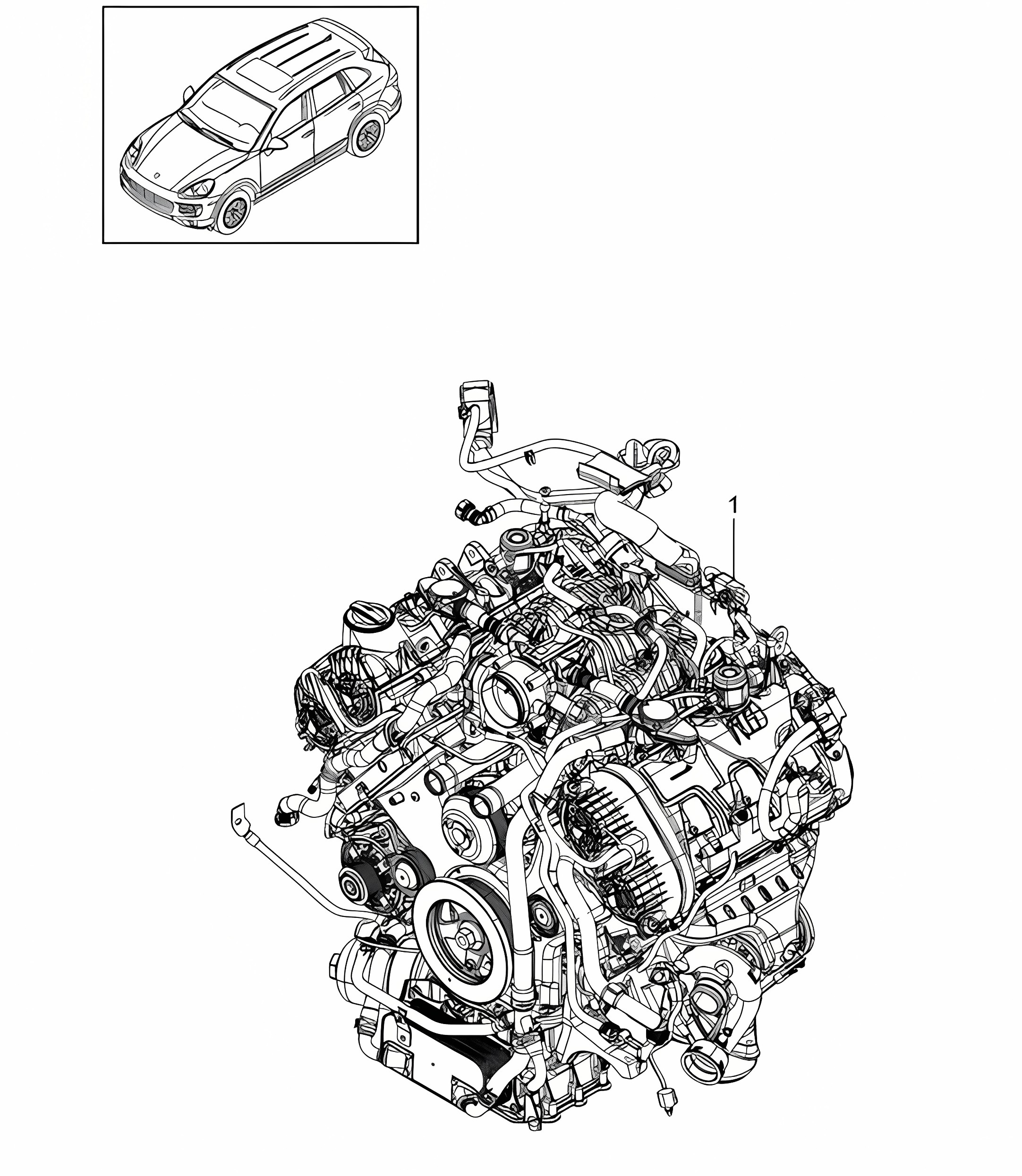 Replacement engine (Model: CURA,CUR, CXZA,CXZ) Cayenne 92A (958) 3.6L 2015-18