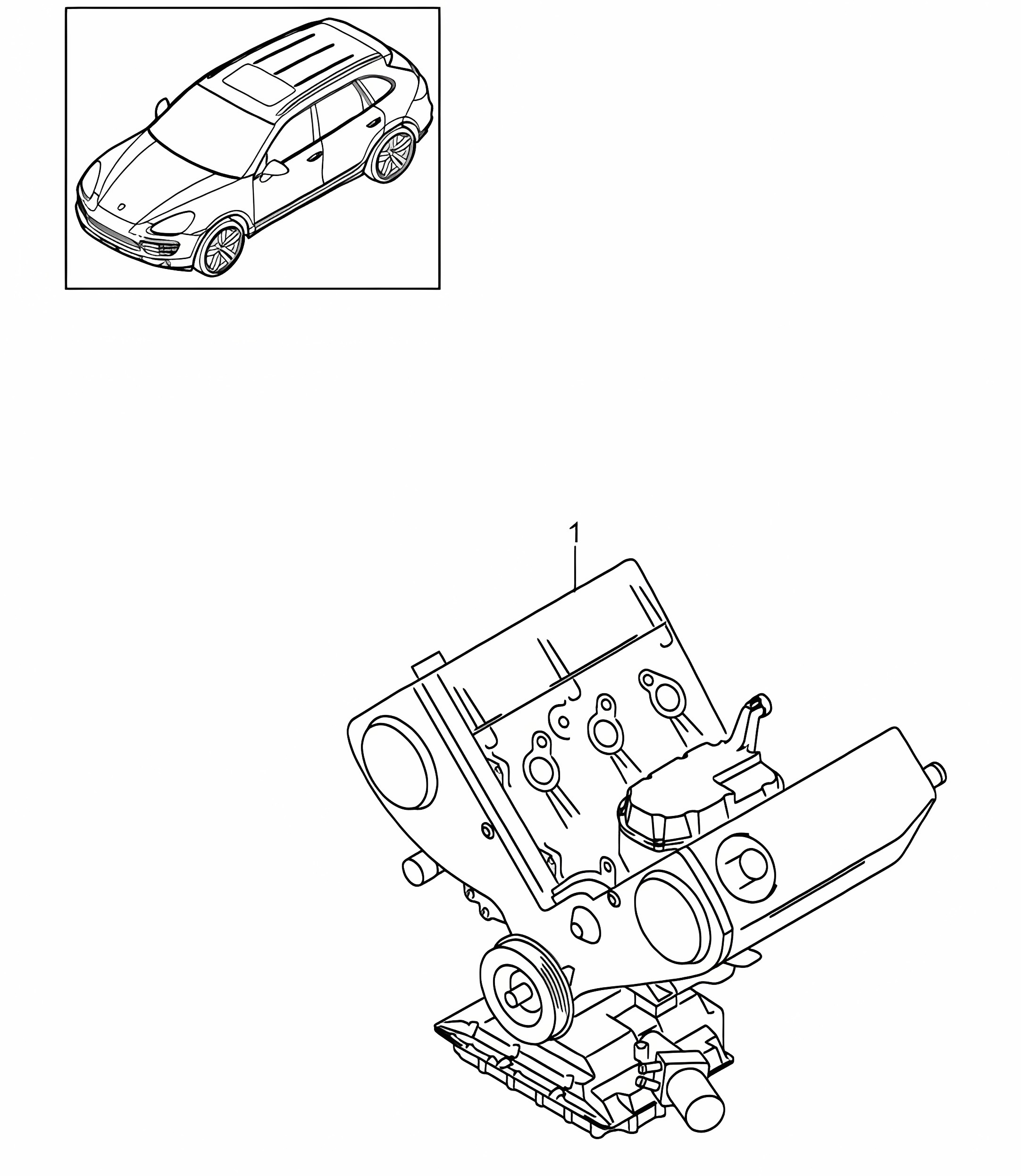 Base engine (Model: 059E) Cayenne 92A (958) 3.0L Diesel >>05/2011