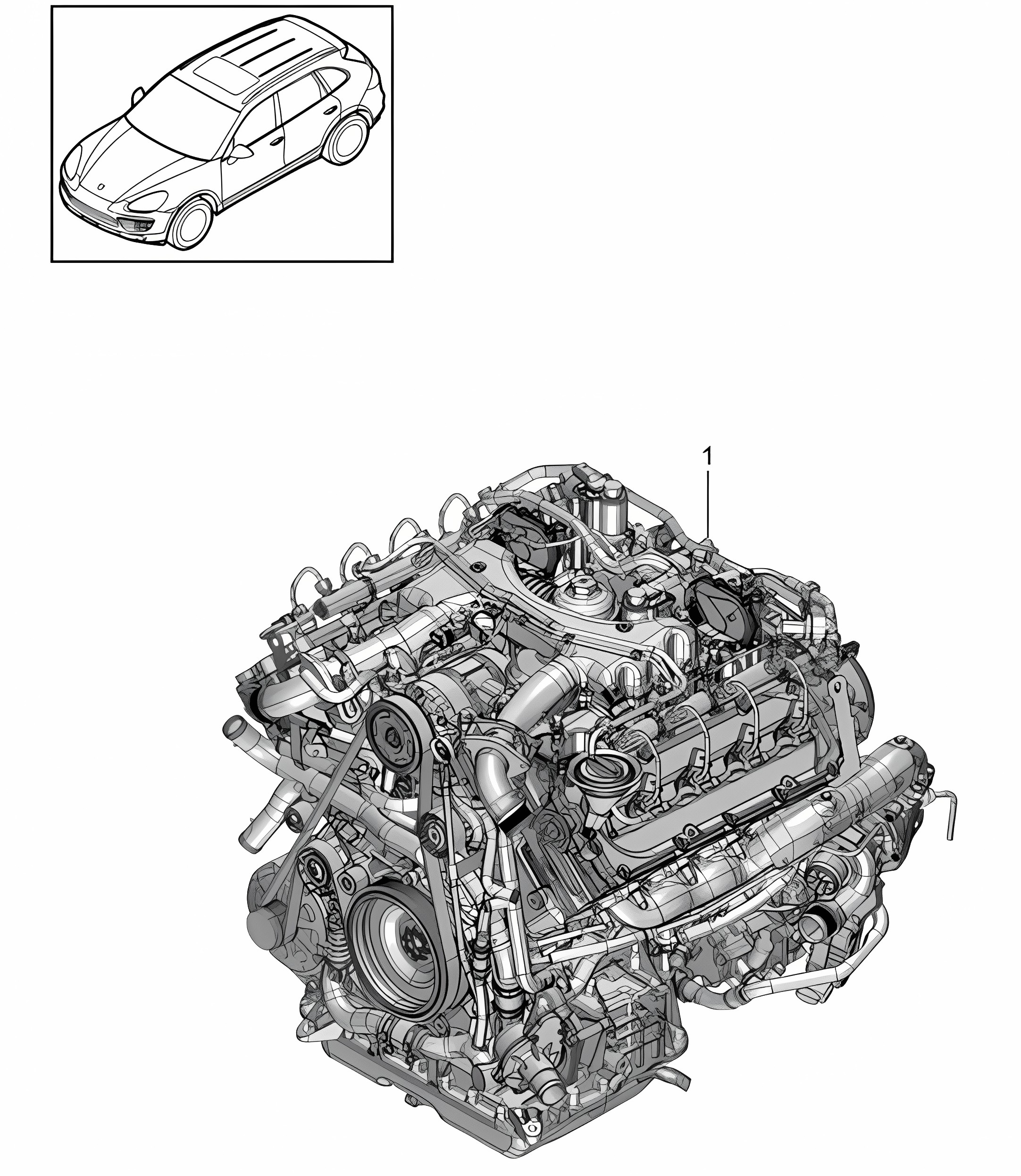 Replacement engine (Model: CUDB,CUDC) Cayenne 92A (958) 4.2L DIESEL 2011-18