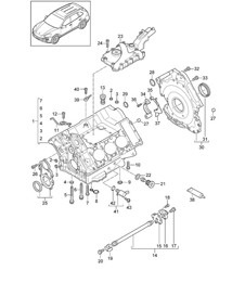 Crankcase housing / Individual parts (Model: 06EC,CGEA, CGE,CGFA,CJT) Cayenne 92A (958) 3.0L HYBRID 2011-18