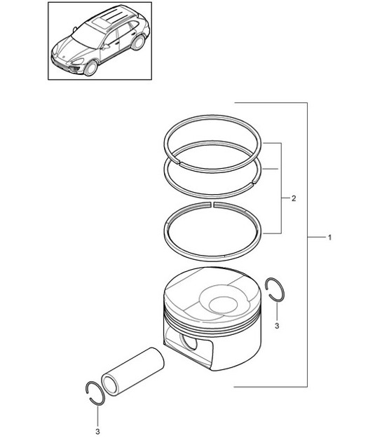 Diagram 102-040 Porsche 944 2.5L 8V 1982-87 