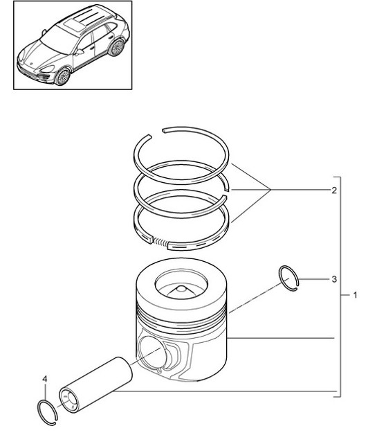 Diagram 102-060 Porsche 997 (911) MK1 2005-2008 Engine