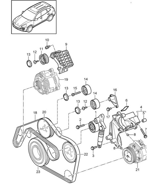 Diagram 102-090 Porsche 944 2.5L 8V 1982-87 