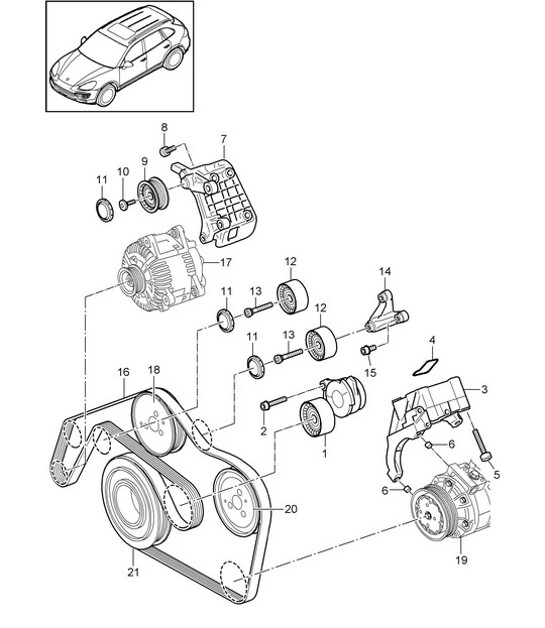 Diagram 102-092 Porsche 944 2.5L 8V 1982-87 