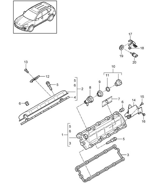 Diagram 103-037 Porsche 944 2.5L 8V 1982-87 
