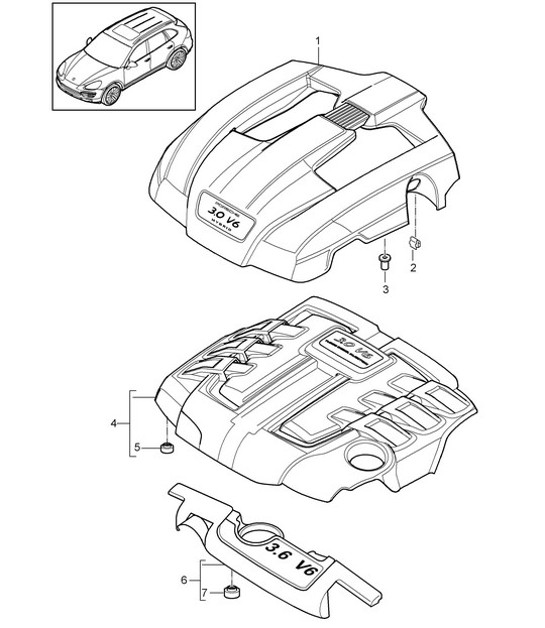 Diagram 103-045 Porsche Boxster 718 2.0L Manual (300 Bhp) 2017>> Engine
