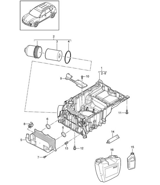 Diagram 104-015 Porsche 944 2.5L 8V 1982-87 
