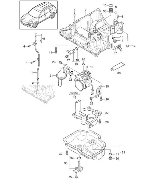 Diagram 104-035 Porsche 911 & 912 (1965-1989) Engine