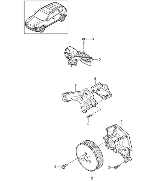 Diagram 105-015 Porsche 964 (911) C2 1989-93 Motor