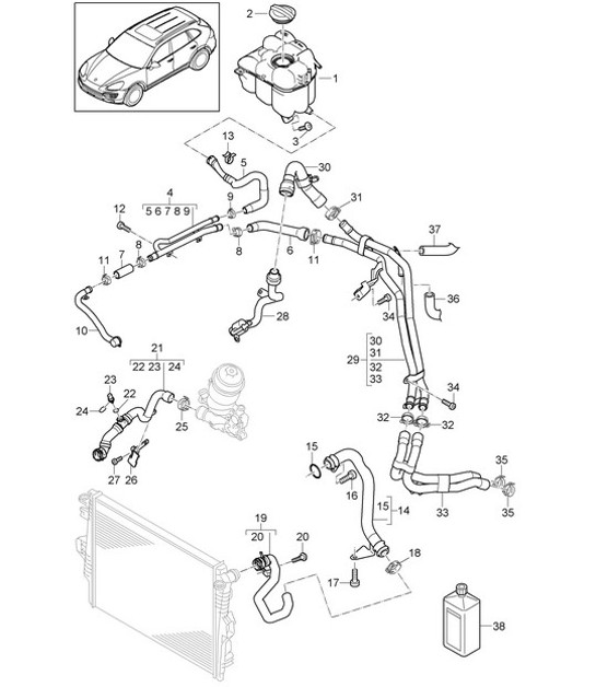 Diagram 105-047 Porsche 944 2.5L 8V 1982-87 
