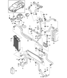 Système de refroidissement / Vase d'expansion du liquide de refroidissement (PR:D19) Cayenne 92A (958) 3.0L HYBRID >> 2014