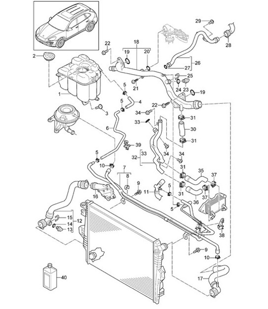 Diagram 105-060 Porsche 964 (911) C2 1989-93 Motor