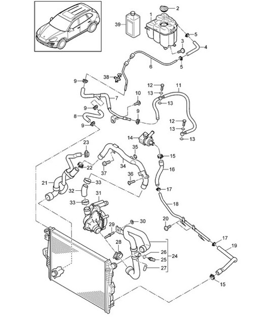 Diagram 105-070 Porsche 944 2.5L 8V 1982-87 