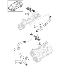 Ventilación de la carcasa del cárter (Modelo: CURA,CUR, CXZA,CXZ) Cayenne 92A (958) 3.6L 2011-18