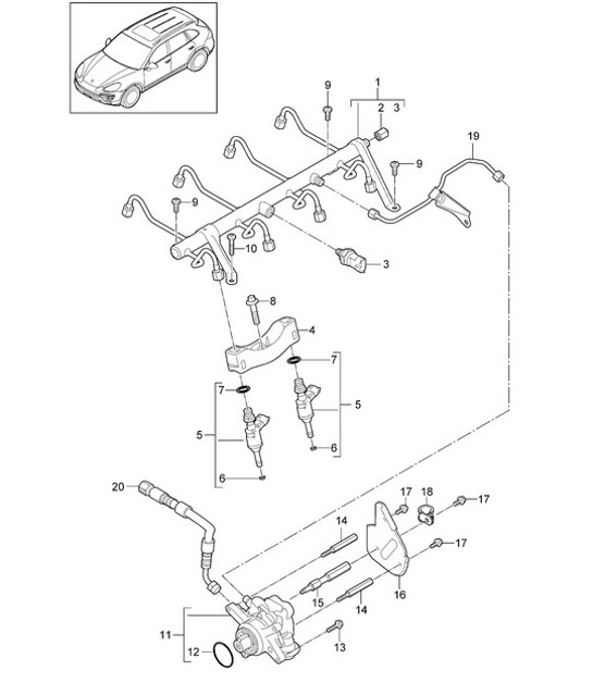 Diagram 107-026 Porsche Boxster 718 2.0L Manual (300 Bhp) 2017>> Engine
