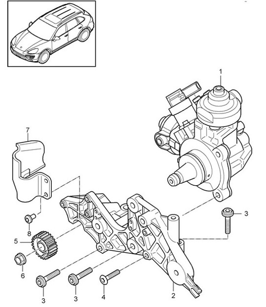 Diagram 107-045 Porsche 997 MKII GT2 RS 2011-13 Engine