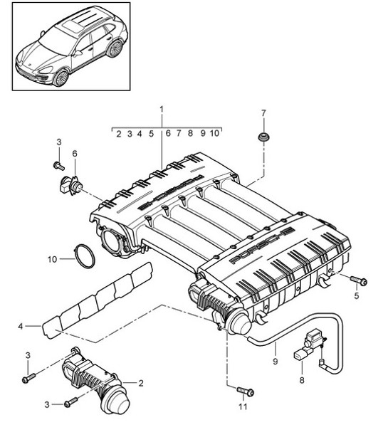 Diagram 107-055 Porsche 944 2.5L 8V 1982-87 