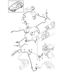 Control line / Pressure line (Model: 4852,CFTB, CFT,CYXA,CYX) Cayenne 92A (958) 4.8L 2011-18