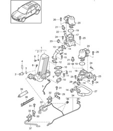Ricircolo dei gas di scarico/sistema di aspirazione (Modello: CUDB,CUDC) Cayenne 92A (958) 4.2L DIESEL 2011-18