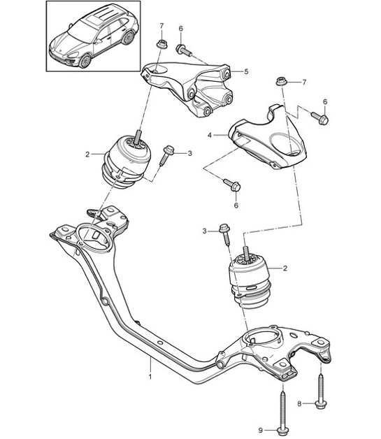 Diagram 109-030 Porsche 997 MKII GT2 RS 2011-13 Engine