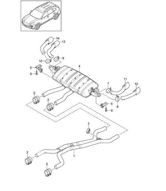Diagram 202-041 Porsche 911 & 912 (1965-1989) Fuel System, Exhaust System