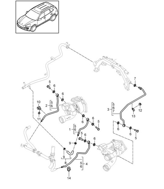 Diagram 202-065 Porsche Macan (95B) MK1 (2014-2018) Fuel System, Exhaust System