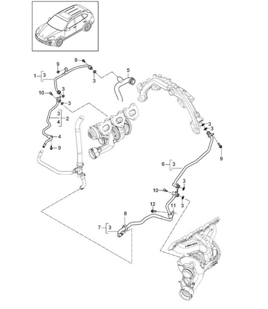 Diagram 202-067 Porsche 911 & 912 (1965-1989) Fuel System, Exhaust System