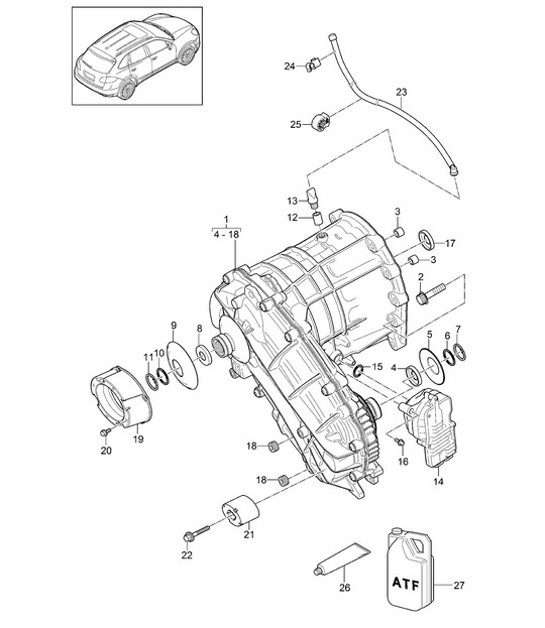 Diagram 305-010 Porsche 997 (911) MK2 2009-2012 Übertragung