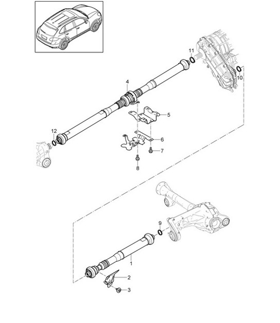 Diagram 305-030 Porsche 992.1 Carrera 2 Cabriolet 3.0L 2019-24 Transmission